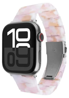 Immagine prodotto di Cinturino per Apple Watch 42/41/40/38 mm, resina fissa, nero carbonio