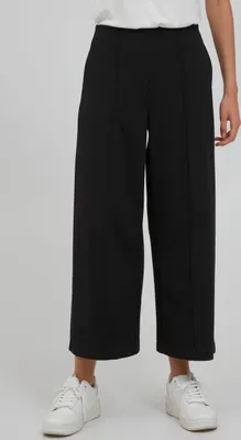 Image de ICHI IHKATE PA7 Pantalon pour femme en tissu, coupe ample et extensible, avec fermeture à glissière sur la ceinture élastique