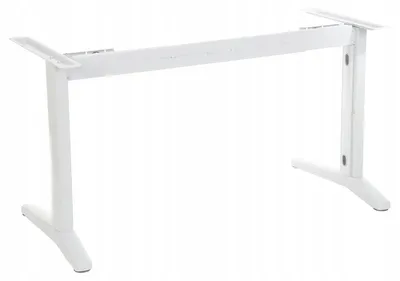 Immagine prodotto di Struttura in metallo per scrivania o tavolo (STL), lunghezza regolabile, gambe regolabili, altezza 72,5 cm, bianco