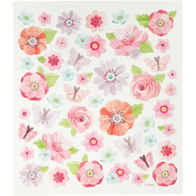 Produktbild von Creativ Firmenaufkleber, Frühlingsblumen, Blatt 15x16,5 cm, 1 Blatt