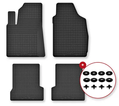 Produktbild von Gummi-Fußmatten für Ford Ka MK2 2008-2012 (Schrägheck) – 4-tlg, Schwarz, Semi-Universal, angepasst – Wielganizator Semi-Universal
