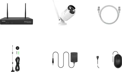 Zdjęcie produktu dla Zestaw do monitoringu, 6 kamer PCS, rozdzielczość 5MP, 10-kanałowy rejestrator NVR, 6 KAMER, 2T