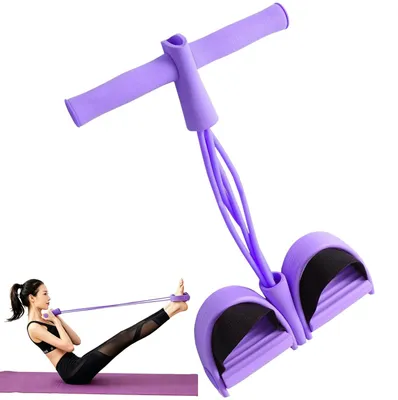 Produktbild von Multifunktionelles Widerstandstraining, Bauchmuskeltrainer mit 4 Bändern, 47 cm x 26 cm