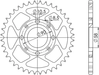 Immagine prodotto di In Acciaio Passo 520 - Z 40 Denti (Dis.10214)