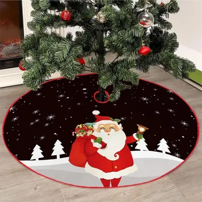 Image de Jupe de sapin de Noël avec clochettes, 90 cm