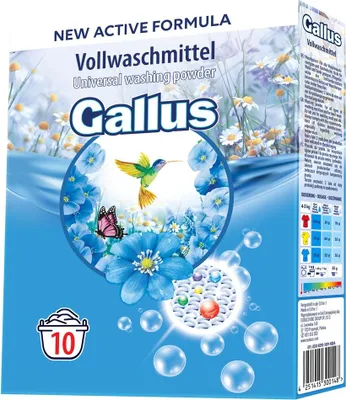 Obrázek produktu pro GALLUS prací prášek (10 pracích cyklů) – univerzální 650 g