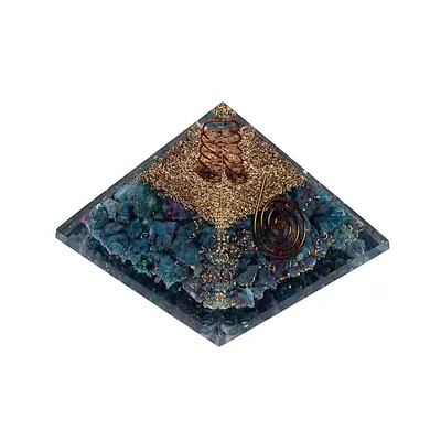 Zdjęcie produktu dla Piramida Orgonitowa Rubin W Cyjanicie - 7x7x6cm