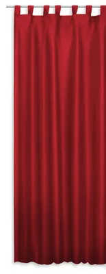 Produktbild von Schlaufenschal rot 140x245 cm halbtransparent Vorhang Schlaufen Gardine Alex