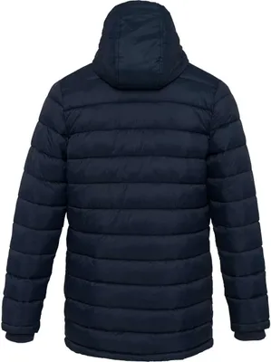 Produktbild von Kariban Herren Steppmantel Parka Zip Puffer Jacke Kapuze Outwear, Größe:S, Farbe:Navy Blau