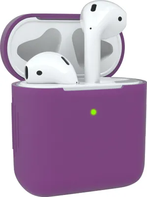 Produktbild von EAZY CASE - Schutzhülle für AirPods 1 & 2 Hülle Violett Silikon Case Stoßfest mit Deckel Schutz Antikratz Etui Cover rutschfeste Silikonhülle für Airpod Pro 1. / 2. Generation Silikoncase in Lila