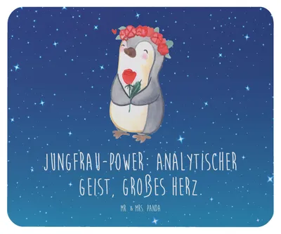 Produktbild von Mr. & Mrs. Panda Mauspad Jungfrau Astrologie - Sternenhimmel Blau - Geschenk, pc, Tierkreiszeichen, Mouse Pad, Geschenke für Frauen, Sternzeichen, computer mousepad