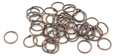 Produktbild von Vintageparts Biegeringe antik kupferfarben 8mm 100 Stück