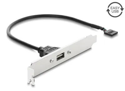 Productafbeelding van Delock USB 2.0 frontpaneel met 1 x EASY USB Type-A poort