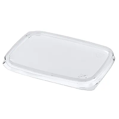 Produktbild von 100 Deckel für Verpackungsbecher, PP eckig 0,6 cm x 8,1 cm x 10,8 cm transparent