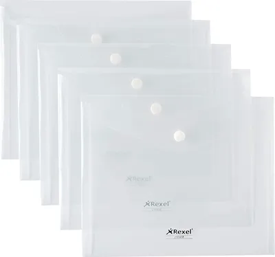 Produktbild von Rexel Dokumententasche ICE DIN A5 quer PP transparent 5 Stück