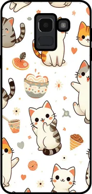 Immagine prodotto di Smartphonica Custodia per telefono adatta a Samsung Galaxy J6 2018 con stampa di gatti - TPU cover posteriore con design a gatto