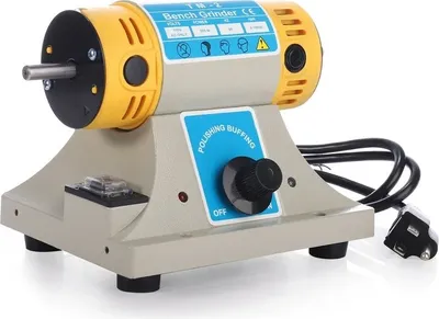 Produktbild von Poliermaschine mit einstellbarer Geschwindigkeit, Multifunktions-Drehbankpolierer, Bankschleifer mit Baumwollrad, für Schmuckholz DIY