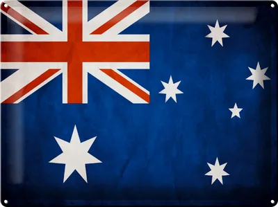 Produktbild von Blechschild Flagge Australien, 40 x 30 cm, Blechschilder Fahne Nationalität