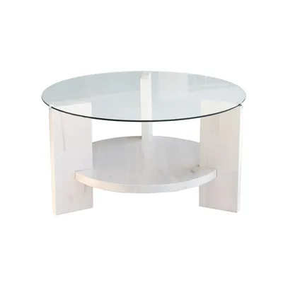 Produktbild von Skye Decor, Mahal - White, Couchtische, Weiß, Glas, 75 x 40 x 75 cm