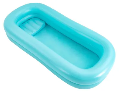 Image de Lit de douche gonflable, PVC imperméable, gonflage rapide, bleu
