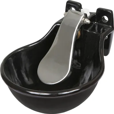 Immagine prodotto di Kerbl Tränkebecken (Wasseranschluss G1/2“, Fassung 1,45 Liter) schwarz 221500