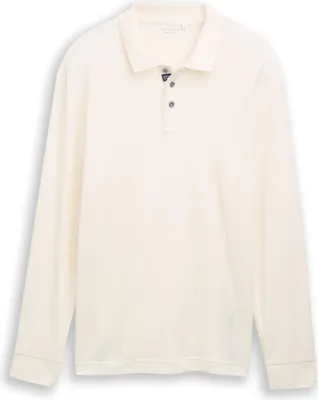 Produktbild von Langarm Poloshirt mit Waffelstruktur