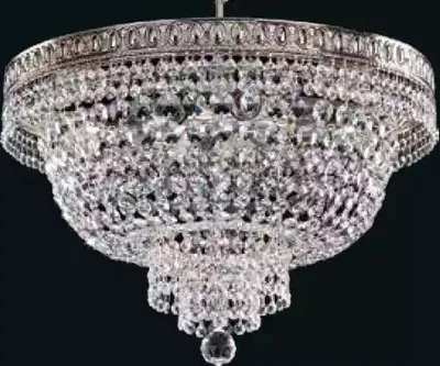 Produktbild von Runde Deckenlampe Kristall Deckenleuchter Luxus Silber Kronleuchter Lüster
