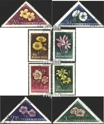 Produktbild von Briefmarken Ungarn 1958 Mi 1534A-1541A (kompl.Ausgabe) gestempelt Blumen
