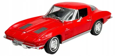 Produktbild von Welly 1963 Chevrolet Corvette Rotes Metallmodellauto 1:24
