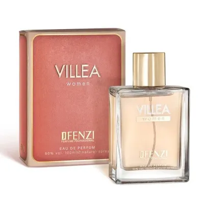 Produktbild von JFenzi Women Villea Eau de Parfum 100 ml – fruchtig-würziger Damenduft mit Apfel, schwarzer Johannisbeere und Pflaume, Herz aus Jasmin & Thymian, warm