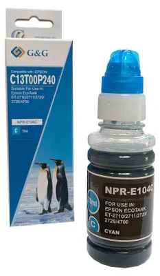 Imagen del producto de G&G 18720 G&G Tinte komp. mit Epson 104/C13T00P240 EcoTank(70ml) Cyan