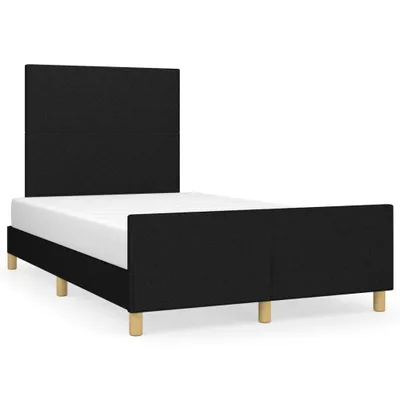 Produktbild von vidaXL Bettgestell ohne Matratze Schwarz 120x200 cm Stoff