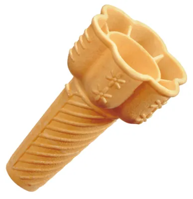 Produktbild von Bazko Waffelbecher | halbsüße Eiswaffeln 10 cm / 6,2 cm | 300 Stück