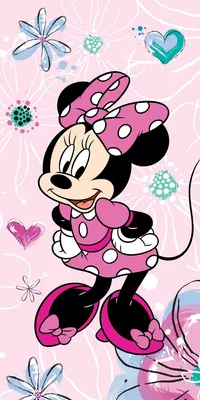 Immagine prodotto di Disney Minnie Mouse Rosa Telo doccia Telo mare Telo bagno 70 x 140 cm