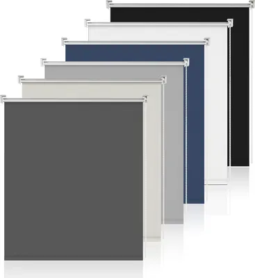 Produktbild von Grandekor Verdunklungsrollo ohne Bohren & mit Bohren Dunkelgrau 80x130cm Verdunkelungsrollo Klemmfix Rollos für Fenster ohne Bohren