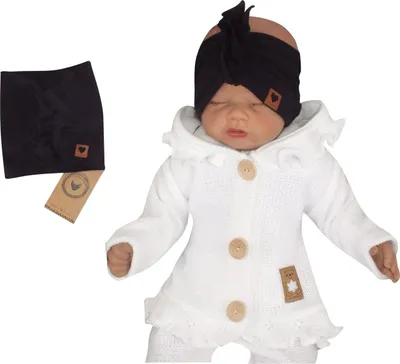 Obrázek produktu pro Z&Z Stylová bavlněná Čelenka/Turban, černá, vel. 68/80