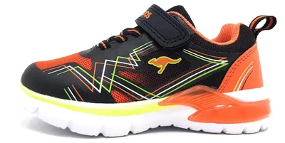 Image de KangaRoos K-SL Flasher, chaussures pour enfants, modèles pour garçons, chaussures basses à scratch, baskets, couleur orange