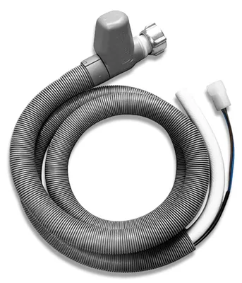 Waschmaschinenschlauch 1,85 m, PVC, universal, inkl. Anschluss und Klemmen
