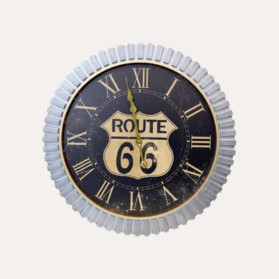 Produktbild von KEYHOMESTORE | Runde Metallwanduhr mit römischen Ziffern