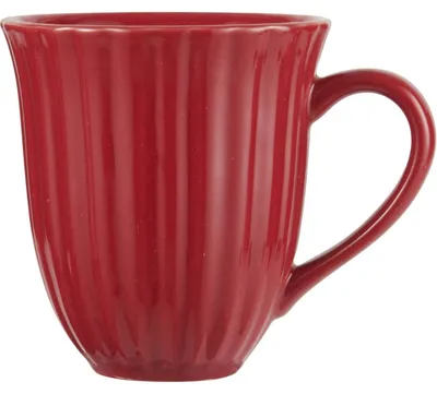 Produktbild von IB Laursen MYNTE Becher Rillen Rot STRAWBERRY Keramik Geschirr Tasse 250 ml