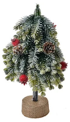 Productafbeelding van Clayre & Eef Kerstdecoratie, kerstboom, 12x12x24 cm, groen, kunststof