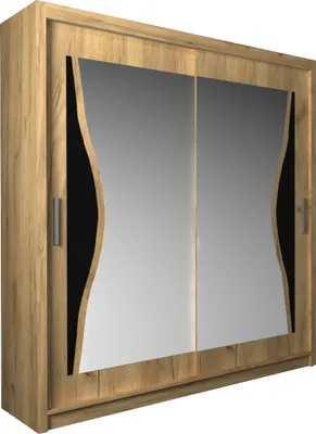 Produktbild von Kleiderschrank mit Spiegel Tumia 180 Braun