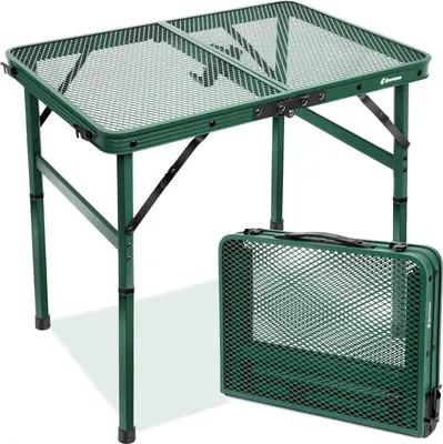 Immagine prodotto di Tavolo da campeggio pieghevole con griglia metallica 60x40cm in verde