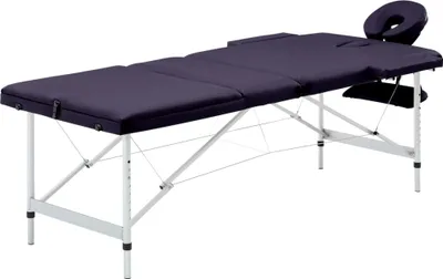 Obrázok produktu pre Skladací masážny stôl, 3 zóny, hliník, fialový