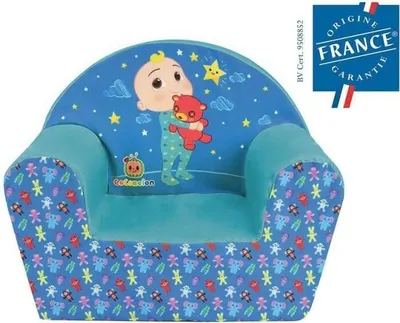 Zdjęcie produktu dla Fotel Klub Dziecięcy Cocomelon Fun House, 42 x 52 x 33 cm, Od 12 Miesięcy, Zdejmowany Pokrowiec