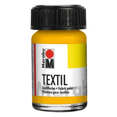 Produktbild von Marabu Textilfarbe "Textil", mittelgelb, 15 ml, im Glas