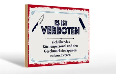 Produktbild von Holzschild Spruch 30x20cm Es ist verboten sich über das