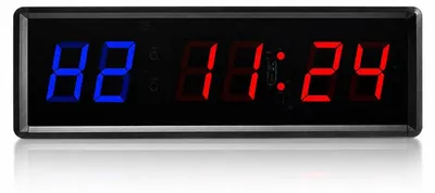 Produktbild von LED Intervall Timer mit Fernbedienung, 12/24 h Modus, Countdown und Stoppuhr, für Fitness und Training