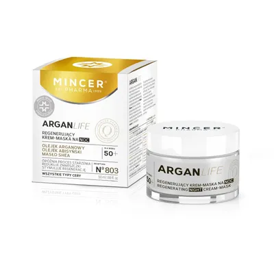 Immagine prodotto di Mincer Pharma ArganLife Crema-Maschera Notte Rigenerante n.803, 50ml