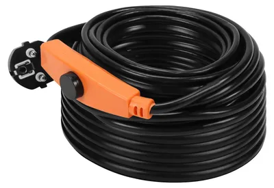 Productafbeelding van 12 meter, 192 Watt, verwarmingskabel voor vorstbescherming, vorstbeschermingskabel, buisverwarmingskabel, zelfregulerend met thermostaat, IP68